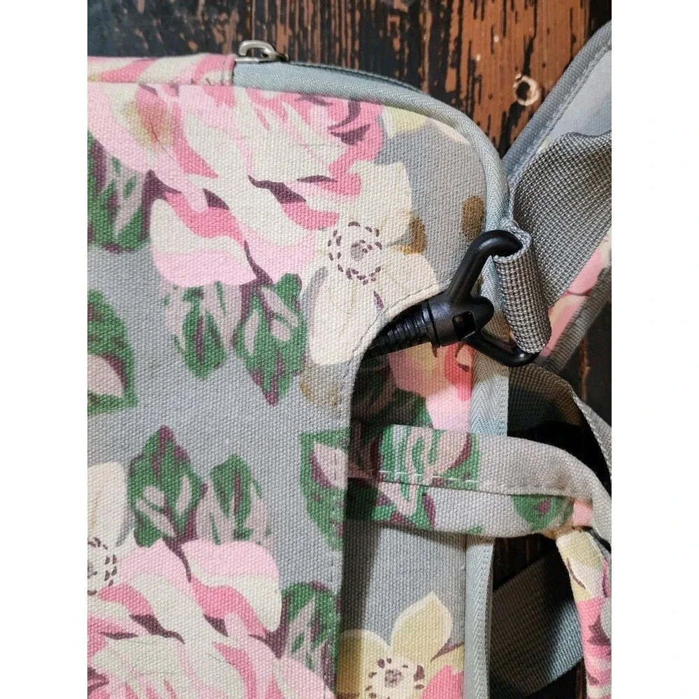 Cottagecore Floral Macbook Shoulder Bag | Gray And Pink